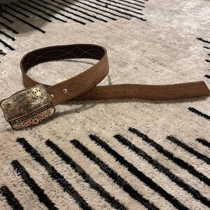 Custom latigo stitched belt